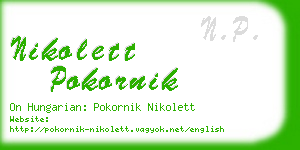 nikolett pokornik business card